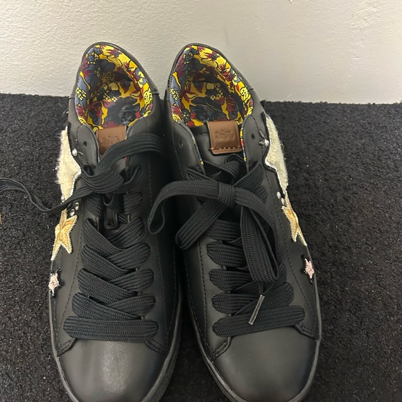 Coach Leather & chenille sneakers! - Picture 4 of 6